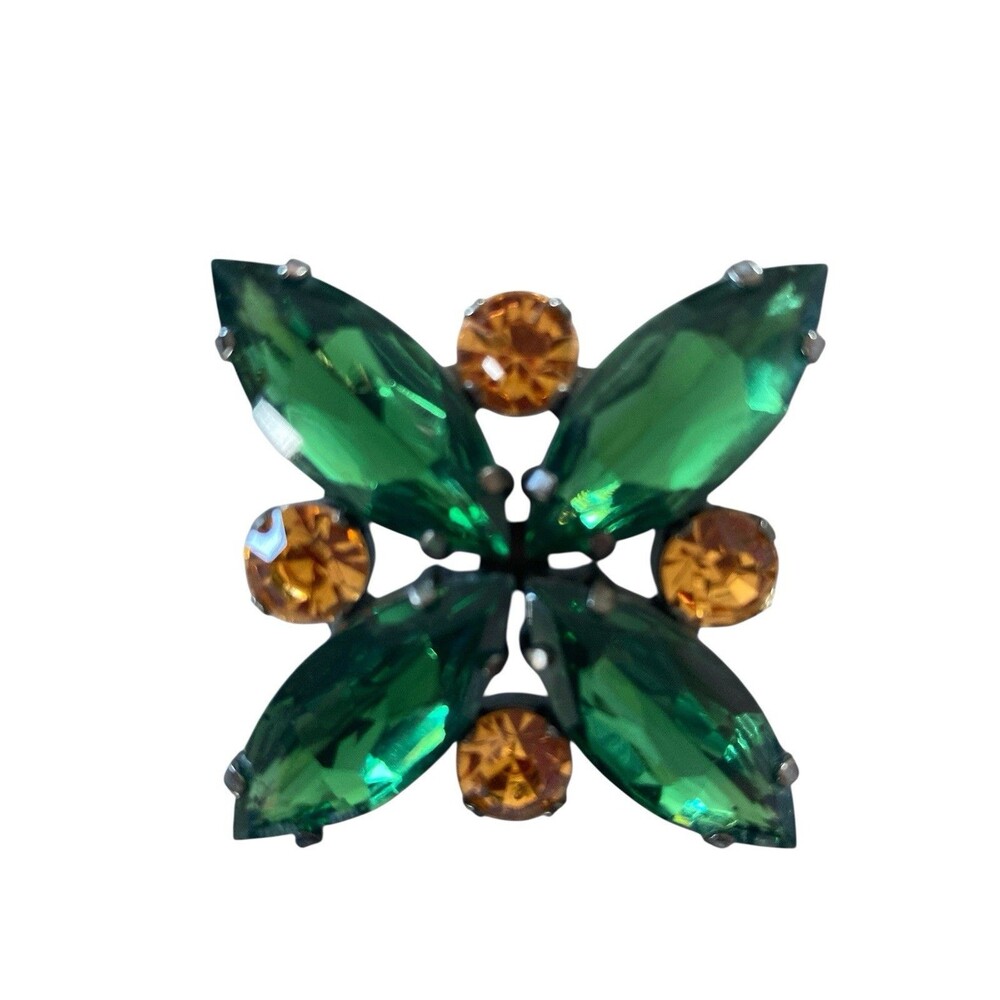 Faux Show Green & Gold Pendant 2008 Plaid Enterprises New In Package Bold Stones